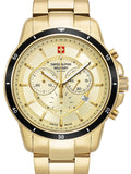 Swiss Alpine Military Watch 7089-9111 Gent Quartz 5 ATM Mineral Glass Chronograph