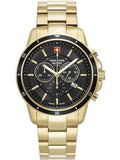 Swiss Alpine Military Watch 7089-9117 Quartz 5 ATM Mineral Glass Chronograph Official Box