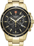 Swiss Alpine Military Watch 7089-9117 Quartz 5 ATM Mineral Glass Chronograph Official Box