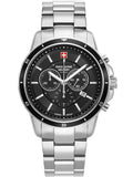 Swiss Alpine Military Watch 7089-9137 Gent Quartz 10 ATM Chronograph 46 mm Official Box