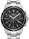 Swiss Alpine Military Watch 7089-9137 Gent Quartz 10 ATM Chronograph 46 mm Official Box