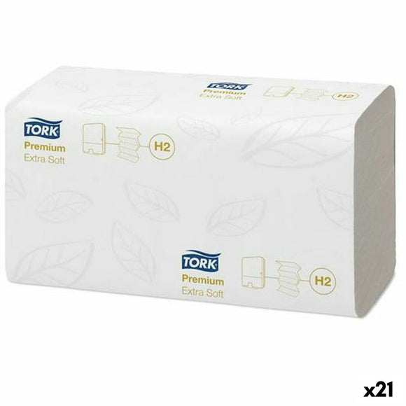 Hand-drying paper Tork Pack White (21 Units)-0