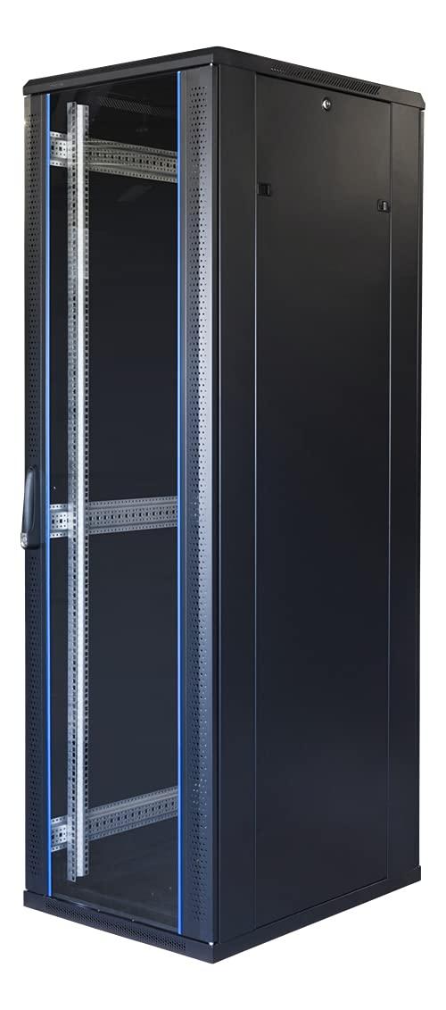 SystemG 19 Inch Cabinet 42U 600 x 800 mm Glass Front Door Metal 800 kg Capacity-0