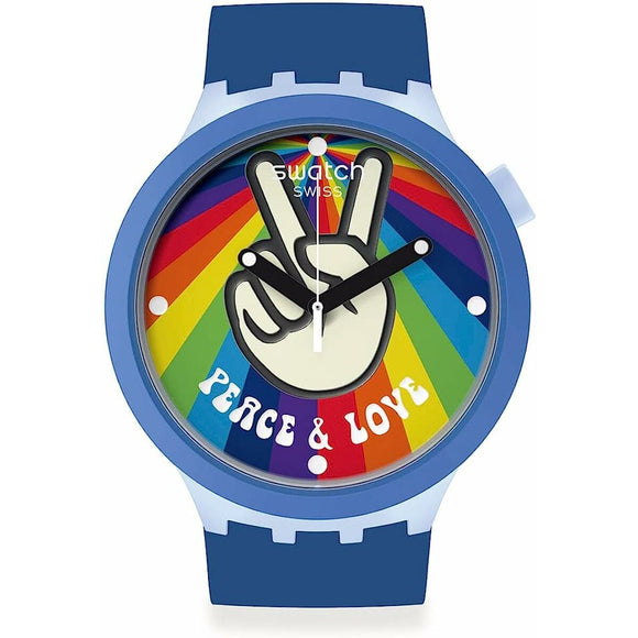 Men's Watch Swatch PEACE HAND LOVE (Ø 47 mm)-0