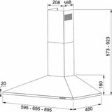 Conventional Hood Mepamsa Piramide Plus 70 cm 290 m³/h Steel-1