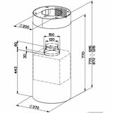 Conventional Hood Mepamsa CYLINDRA ISLA PRO 750 m3/h White (37 cm)-1