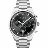 Hugo Boss Men's Watch Refurbished B Black Silver 44mm Quartz 5 ATM