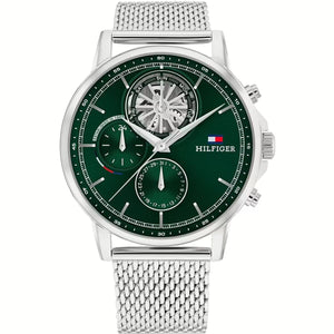 Men's Watch Tommy Hilfiger 1692157 Green Silver-0
