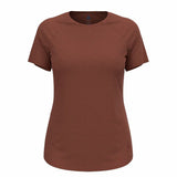 Women’s Short Sleeve T-Shirt Odlo Essential 365 Brown-0