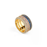 Ladies' Ring Guess JUBR05140JWYGBL54 14 Golden Blue-0