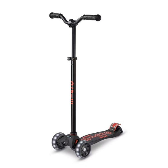 Scooter Micro Micro Deluxe Pro LED Black Red-0