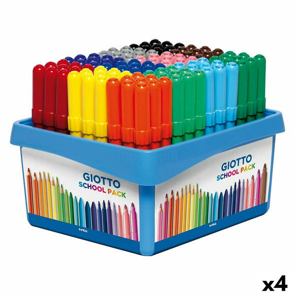 Set of Felt Tip Pens Giotto Turbo Maxi School Multicolour (4 Units)-0