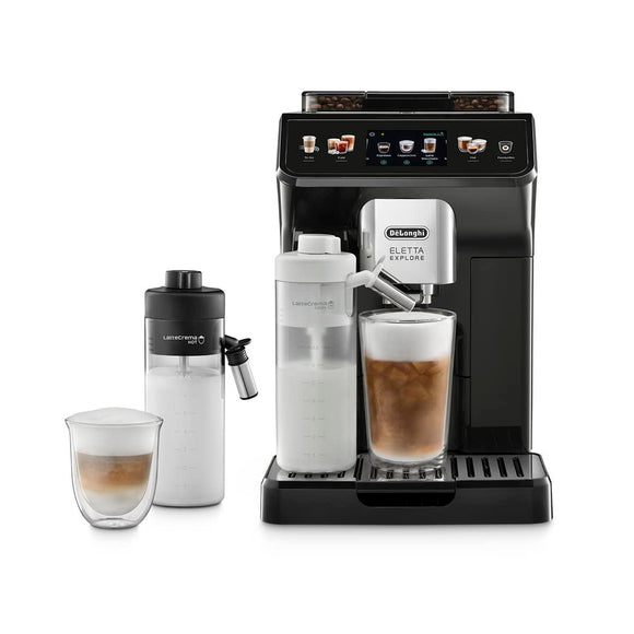 Delonghi Coffee Maker | ECAM450.55.G Eletta Explore | Pump pressure 19 bar | Built-in milk frother | Automatic | 1450 W | Grey-0