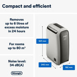 Dehumidifier DeLonghi DNS65 White-19