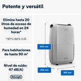 Dehumidifier DeLonghi DDSX220 White-13