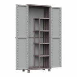 Broom cupboard Terry Jrattan 368 Grey 68 x 37,5 x 170 cm Plastic 4 Shelves-0