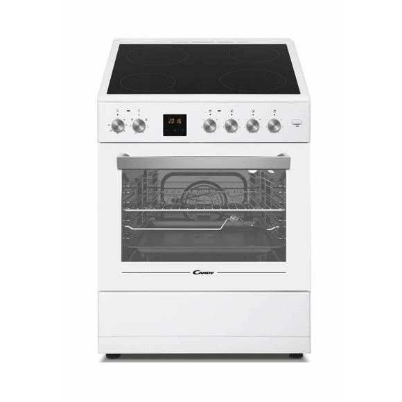 Combined Oven and Glass-Ceramic Hob Candy CVE660MW/E Electric White-0