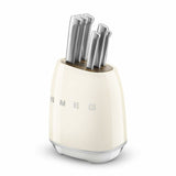 Set of Kitchen Knives and Stand Smeg KBSF02CR Cream-6