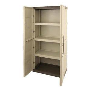 Cupboard TOOD 70 x 39 x 165 cm Beige Grey Resin 60 Kg 70 x 39 x 165 cm-0