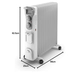 Oil-filled Radiator Olimpia Splendid 99298 White Grey 2500 W-2