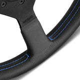Racing Steering Wheel Momo MONTECARLO Black/Blue Ø 35 cm-2