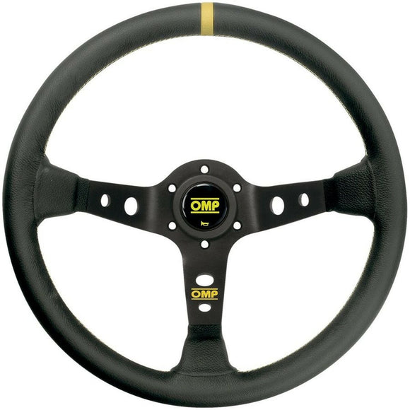 Racing Steering Wheel OMP OD/1956/N Ø 35 cm Black/Yellow Black-0