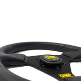 Racing Steering Wheel OMP Trecento Uno Polyurethane Black Ø 30 cm-1