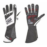 Men's Driving Gloves OMP KS-1R White/Black L-0