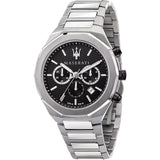 Men's Watch Maserati STILE Black Silver (Ø 45 mm)-0