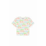 Women’s Short Sleeve T-Shirt Champion Crewneck Croptop White-0