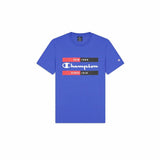 Men’s Short Sleeve T-Shirt Champion Crewneck Blue-0