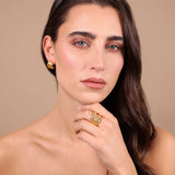 Ladies' Ring Etrusca WSET00870.YG-18 Golden 18-2