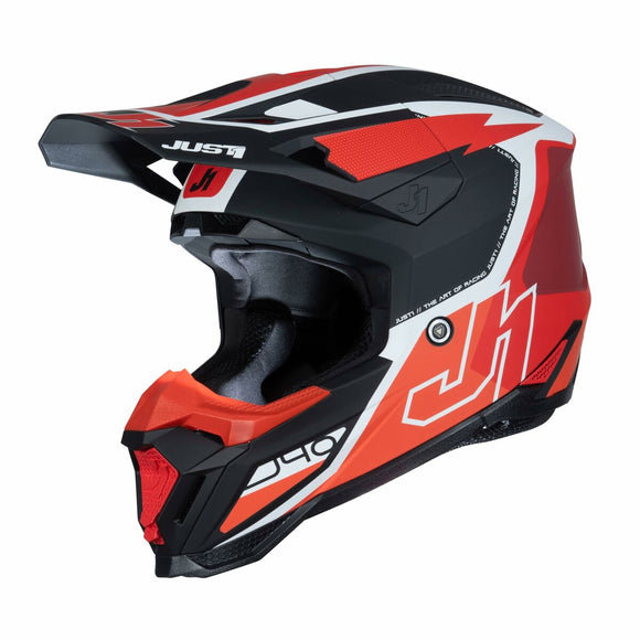 Full Face Helmet Just1 J-40 Flash Black Red-0