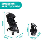 Baby's Pushchair Chicco Black-11