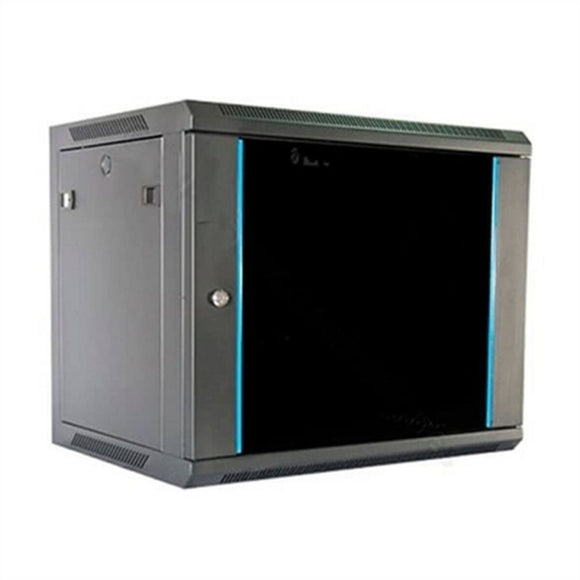 Wall-mounted Rack Cabinet 2LAN 9U Black-0