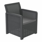 Table Set with 2 Armchairs Shaf Anthracite 57 X 57 X 42 CM (3 Pieces)-7