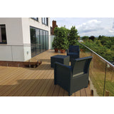 Table Set with 2 Armchairs Shaf Anthracite 57 X 57 X 42 CM (3 Pieces)-4