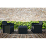 Table Set with 2 Armchairs Shaf Anthracite 57 X 57 X 42 CM (3 Pieces)-3