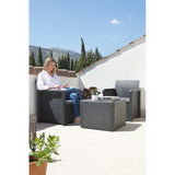 Table Set with 2 Armchairs Shaf Anthracite 57 X 57 X 42 CM (3 Pieces)-1