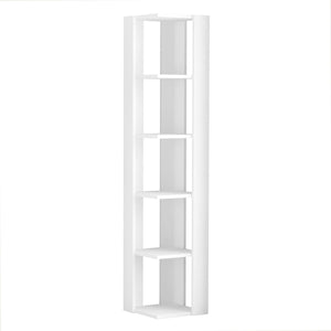 Corner Shelves Alexandra House Living White Wood MDP 33 x 161 x 33 cm 5 Shelves-0