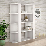 Bookshop Alexandra House Living White Wood MDP 110 x 122 x 29 cm 4 Shelves-2