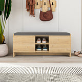 Shoe bench Alexandra House Living Brown Grey 110 x 43 x 37 cm 2 doors-4