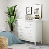 Chest of drawers Alexandra House Living White 76 x 81 x 39 cm 3 drawers-3