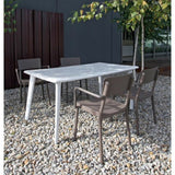 Table Resol Dessa White polypropylene 90 x 160 x 74 cm-2