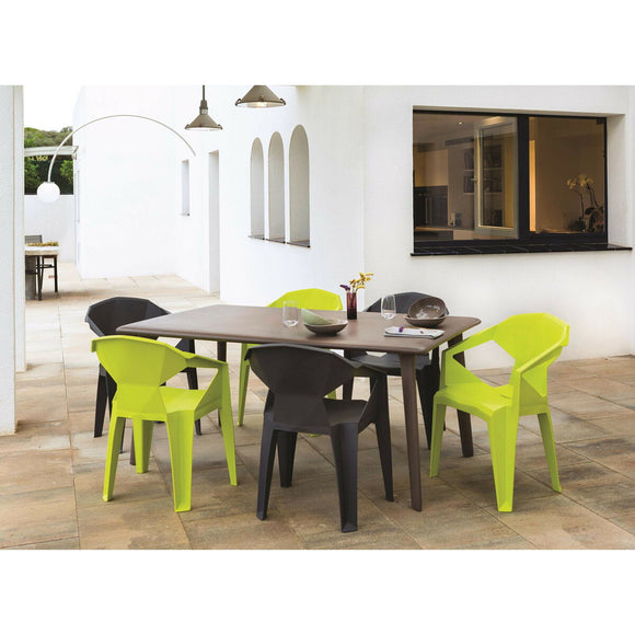 Table Resol Dessa Dark grey polypropylene 90 x 160 x 74 cm-3