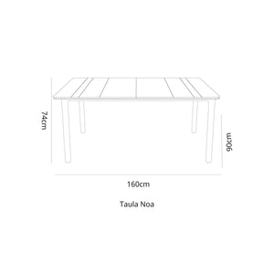 Table Resol Noa Dark grey polypropylene Fibreglass 90 x 160 x 74 cm-2