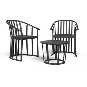 Table set with chairs Resol Raff Black 3 Pieces-0