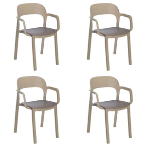 Garden chair Garbar Ona Brown Beige Chocolate Sand polypropylene 56 x 79 x 52 cm 56 x 52 x 79 cm 4 Units (4 Pieces)-0