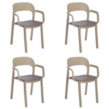 Garden chair Garbar Ona Brown Beige Chocolate Sand polypropylene 56 x 79 x 52 cm 56 x 52 x 79 cm 4 Units (4 Pieces)-0