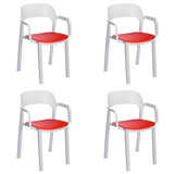 Garden chair Garbar Ona White Red polypropylene 56 x 79 x 52 cm 56 x 52 x 79 cm 4 Units (4 Pieces)-0